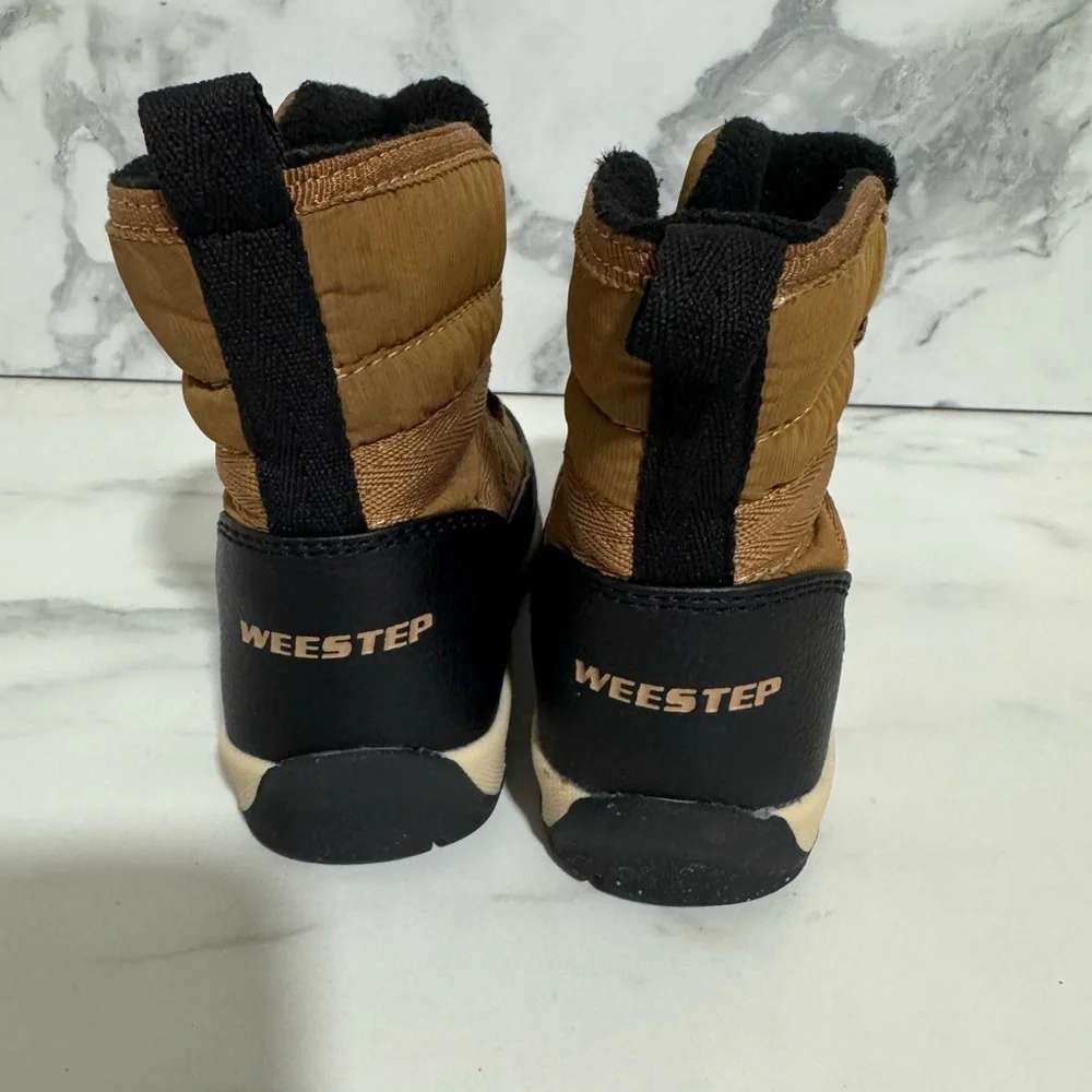 Toddler Brown and Black Winter Boots